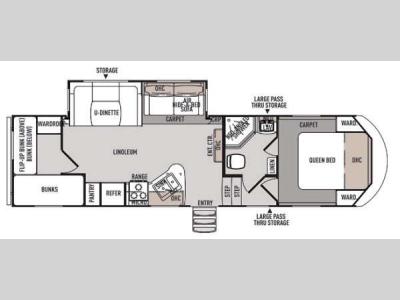 Floorplan - 2014 Forest River RV Wildwood Heritage Glen 276QB