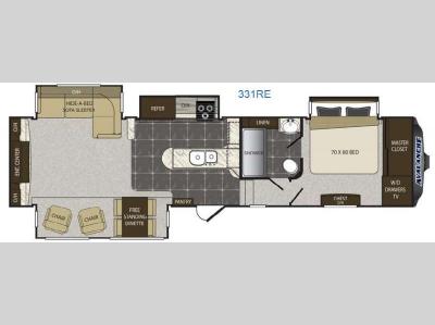 Floorplan - 2014 Keystone RV Avalanche 331RE