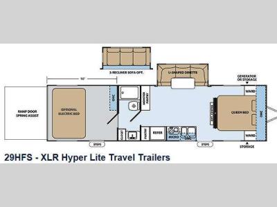 Floorplan - 2014 Forest River RV XLR Hyper Lite 29HFS