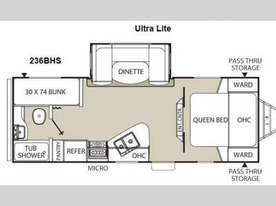 Floorplan - 2014 Coachmen RV Freedom Express 236BHS