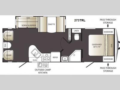 Floorplan - 2014 Keystone RV Outback Terrain Ultra Lite 273TRL