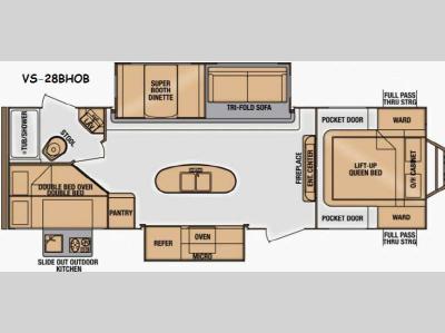Floorplan - 2014 Cruiser ViewFinder Signature VS 28BHOB