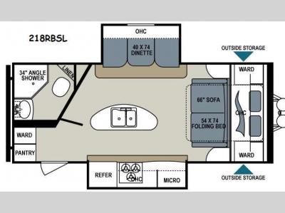 Floorplan - 2014 Dutchmen RV Aerolite 218RBSL