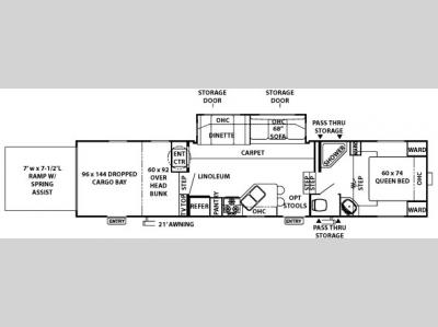 Floorplan - 2007 Forest River RV Wildwood XL 376SRV