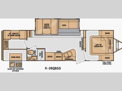 Floorplan - 2014 Cruiser Radiance R 28QBSS