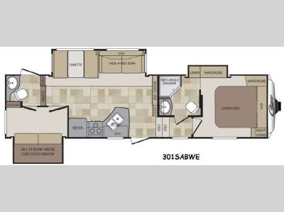 Floorplan - 2014 Keystone RV Cougar 301SABWE