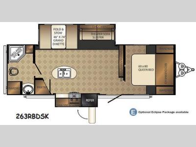 Floorplan - 2014 Palomino Solaire 263 RBDSK