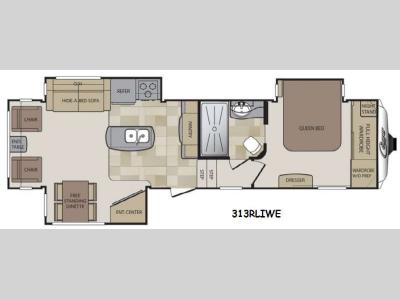 Floorplan - 2014 Keystone RV Cougar 313RLIWE