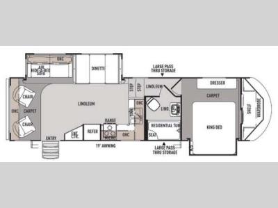 Floorplan - 2014 Forest River RV Wildwood Heritage Glen 266RLBS