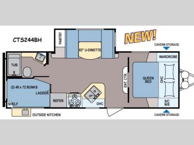 Floorplan - 2014 Dutchmen RV Coleman Expedition CTS244BH