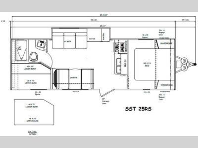 Floorplan - 2014 Shasta RVs Oasis 25RS SST
