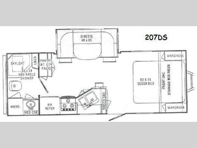 Floorplan - 2014 Holiday Rambler Aluma-Lite Ultra 207DS