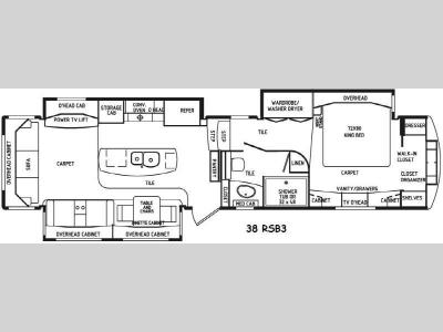 Floorplan - 2014 DRV Luxury Suites Mobile Suites 38 RSB3
