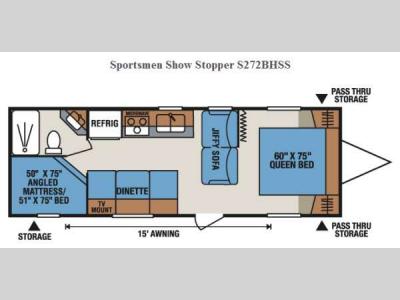Floorplan - 2014 KZ Sportsmen Show Stopper S272BHSS