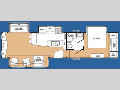 Floorplan - 2007 Keystone RV Everest 345S