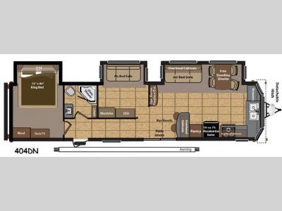 Floorplan - 2014 Keystone RV Residence 404DN