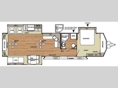 Floorplan - 2014 Forest River RV Salem Villa Series 407REDS