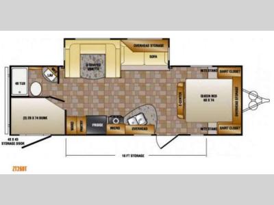 Floorplan - 2014 CrossRoads RV Zinger ZT26DT