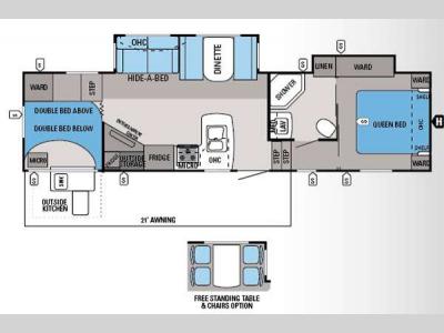 Floorplan - 2014 Jayco Eagle HT 29 5BHDS