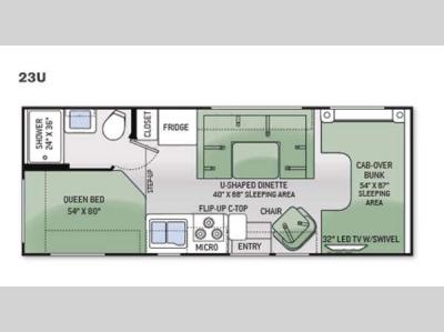 Floorplan - 2015 Thor Motor Coach Four Winds 23U