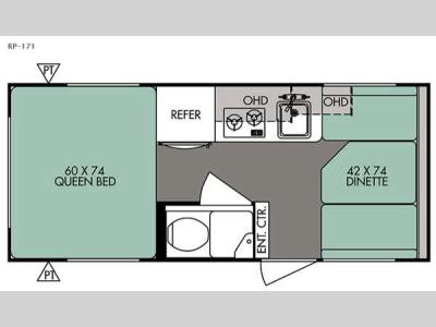 Floorplan - 2015 Forest River RV R Pod RP 171