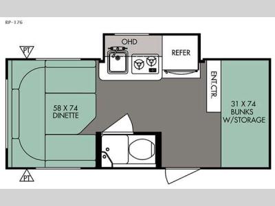 Floorplan - 2015 Forest River RV R Pod RP 176