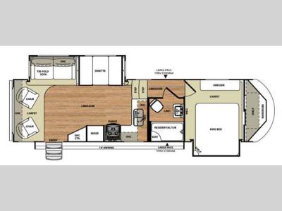 Floorplan - 2015 Forest River RV Wildwood Heritage Glen 266RLBS