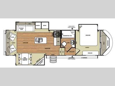 Floorplan - 2015 Forest River RV Wildwood Heritage Glen 286RLT