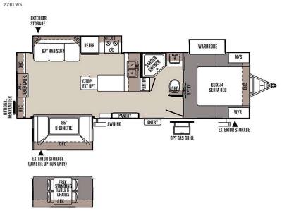Floorplan - 2015 Forest River RV Flagstaff Super Lite 27RLWS
