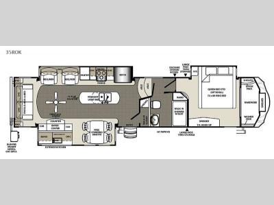 Floorplan - 2015 Forest River RV Sandpiper 35ROK