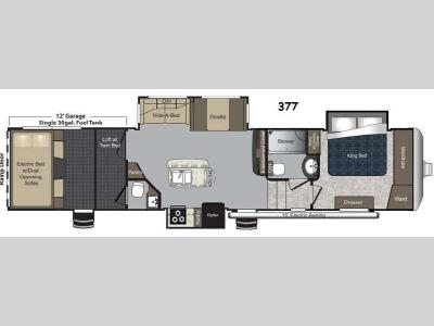 Floorplan - 2015 Keystone RV Carbon 377