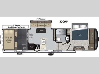 Floorplan - 2015 Keystone RV Raptor 300MP