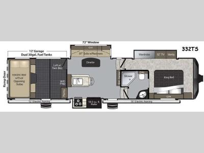 Floorplan - 2015 Keystone RV Raptor 332TS