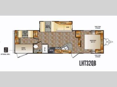 Floorplan - 2015 CrossRoads RV Longhorn LHT32QB Texas Edition