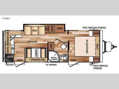 Floorplan - 2015 Forest River RV Wildwood 24RKS