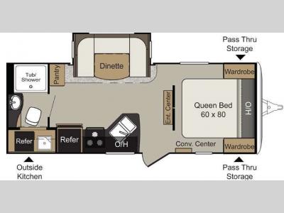 Floorplan - 2015 Keystone RV Passport 2250RB Grand Touring