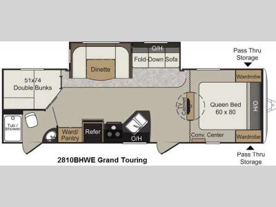 Floorplan - 2015 Keystone RV Passport 2810BHWE Grand Touring