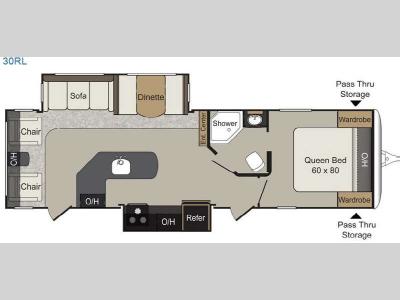 Floorplan - 2015 Keystone RV Passport 30RL Elite