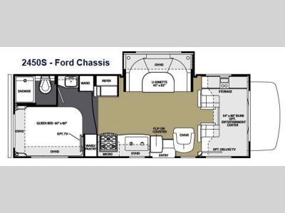Floorplan - 2015 Forest River RV Sunseeker 2450S Ford