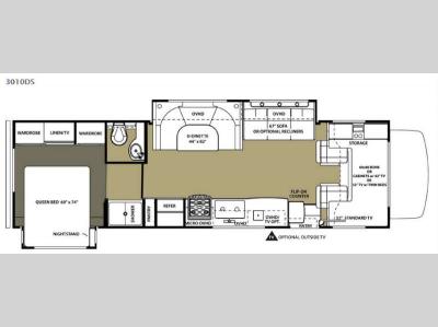 Floorplan - 2015 Forest River RV Sunseeker 3010DS Ford