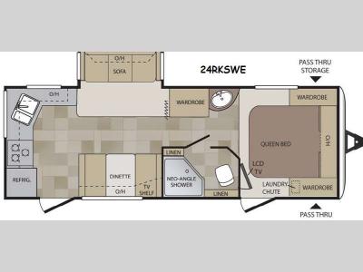 Floorplan - 2015 Keystone RV Cougar Half-Ton Series 24RKSWE