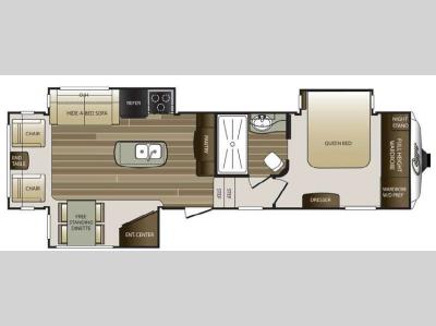 Floorplan - 2015 Keystone RV Cougar 313RLIWE
