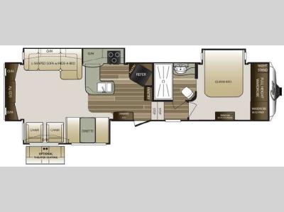 Floorplan - 2015 Keystone RV Cougar 327RES