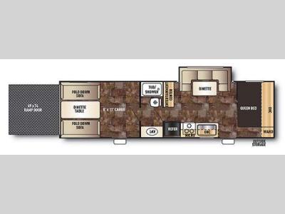 Floorplan - 2015 Forest River RV Cherokee Grey Wolf 27RR