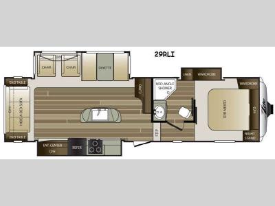 Floorplan - 2015 Keystone RV Cougar X-Lite 29RLI