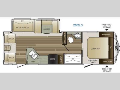 Floorplan - 2015 Keystone RV Cougar X-Lite 28RLS