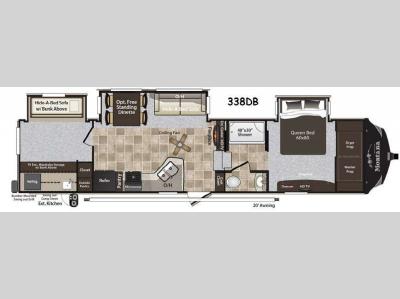 Floorplan - 2015 Keystone RV Montana High Country 338DB