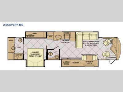 Floorplan - 2015 Fleetwood RV Discovery 40E