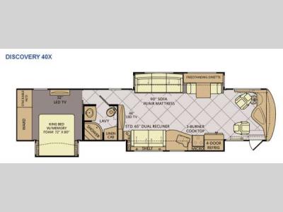 Floorplan - 2015 Fleetwood RV Discovery 40X