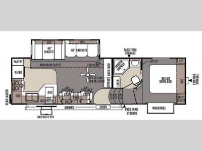 Floorplan - 2015 Forest River RV Rockwood Signature Ultra Lite 8280WS